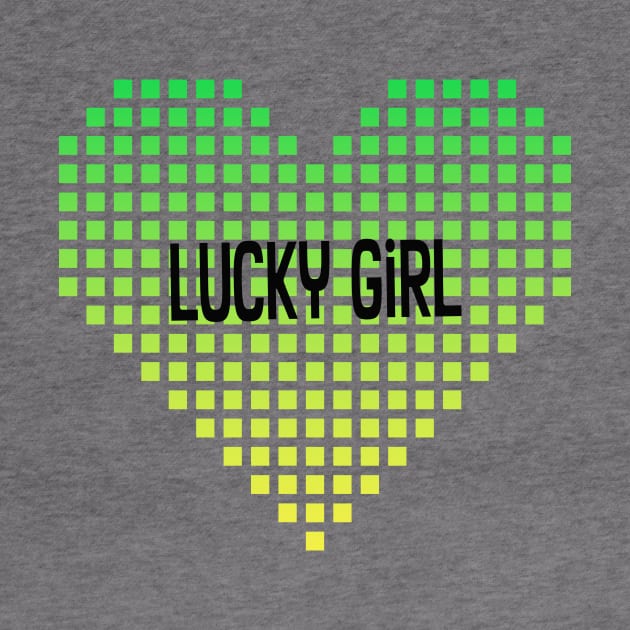 Lucky Girl Pixel Gradient Heart by TheJadeCat